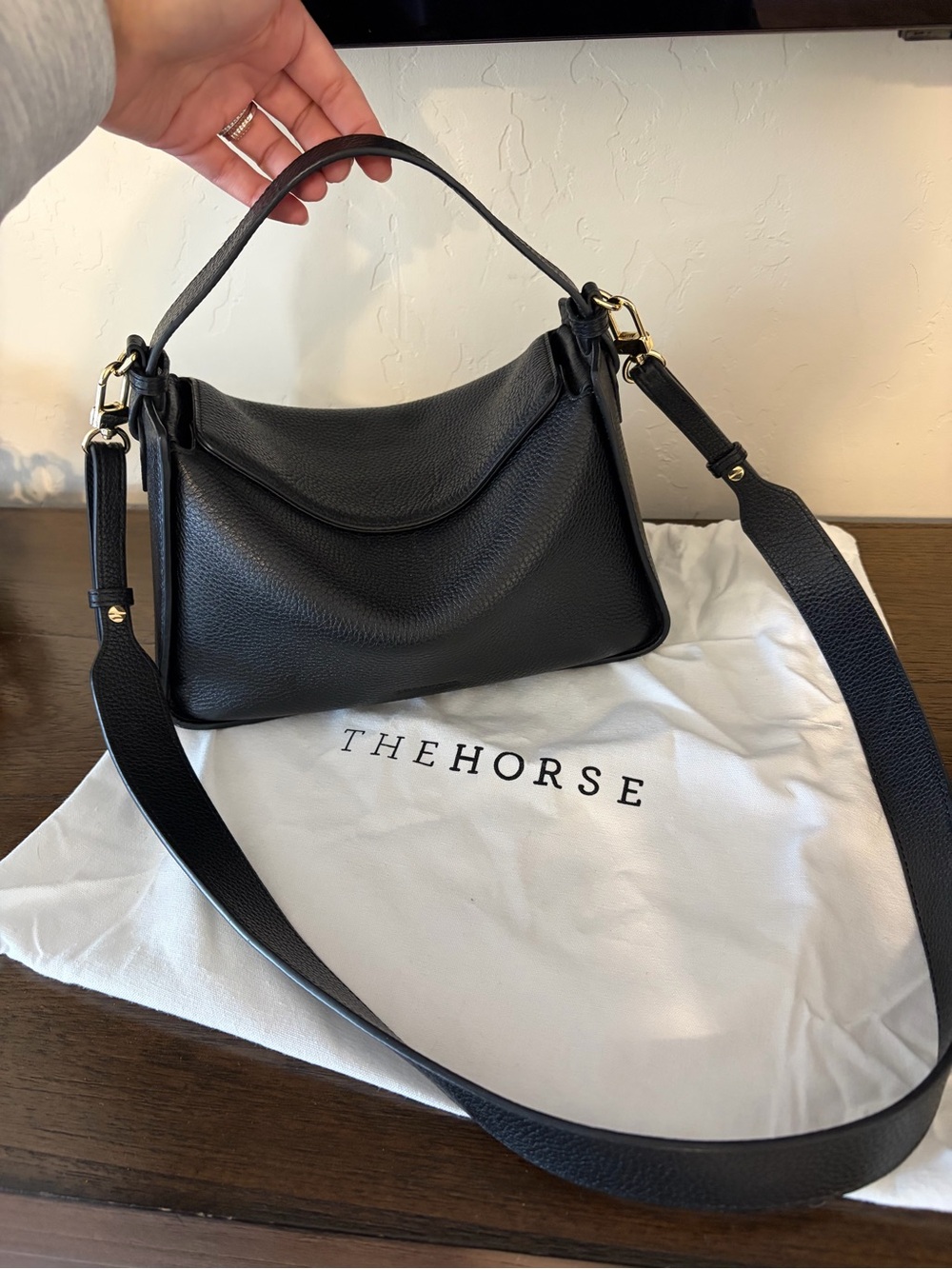 The Horse Black Leather Clementine Bag